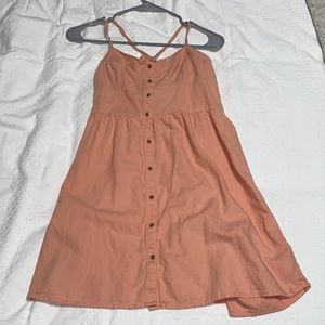 Salmon color Aerie dress, super comfortable and it has adjustable straps.